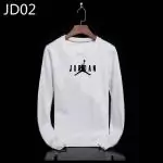 air jordan pulls manche longue col rond jordan small white jd02